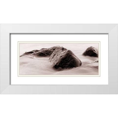 Mystic Flow White Modern Wood Framed Art Print with Double Matting by Lewis, Sheldon