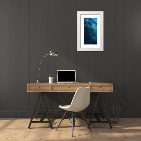 Cool Wave 1 White Modern Wood Framed Art Print with Double Matting by Lewis, Sheldon