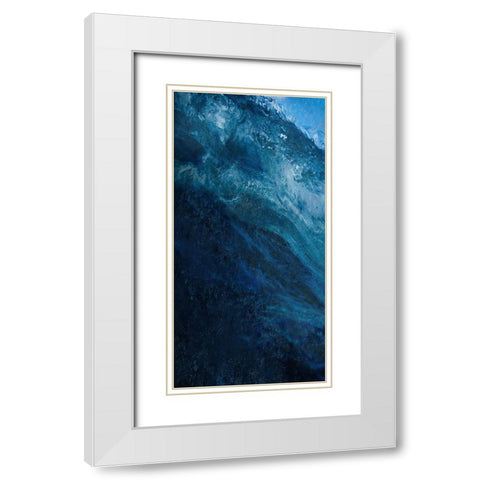 Cool Wave 1 White Modern Wood Framed Art Print with Double Matting by Lewis, Sheldon