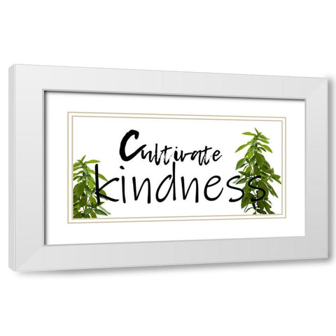 Kindness White Modern Wood Framed Art Print with Double Matting by Lewis, Sheldon