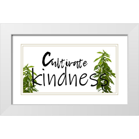 Kindness White Modern Wood Framed Art Print with Double Matting by Lewis, Sheldon