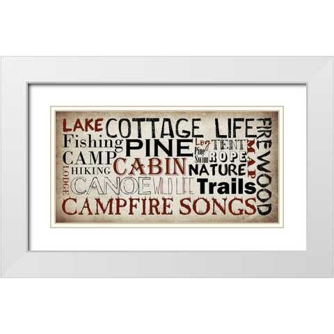 Out Doors White Modern Wood Framed Art Print with Double Matting by Lewis, Sheldon