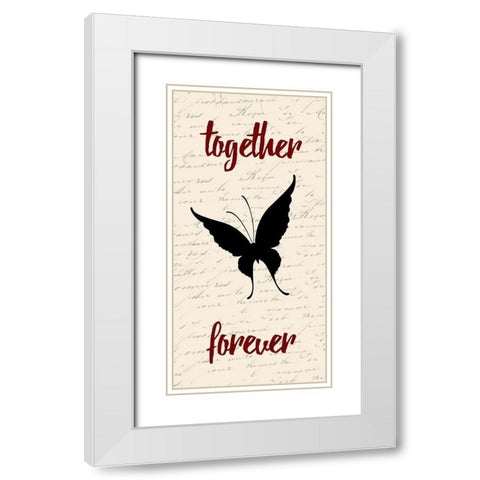 Together Forever White Modern Wood Framed Art Print with Double Matting by Lewis, Sheldon