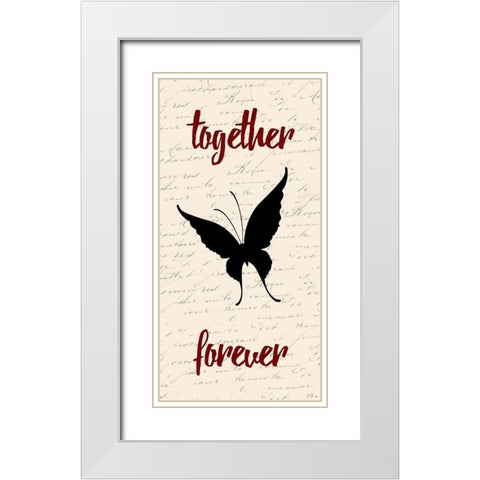 Together Forever White Modern Wood Framed Art Print with Double Matting by Lewis, Sheldon
