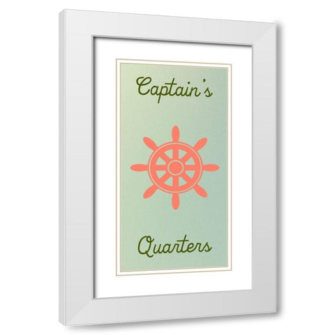 CaptainS Quarters White Modern Wood Framed Art Print with Double Matting by Lewis, Sheldon