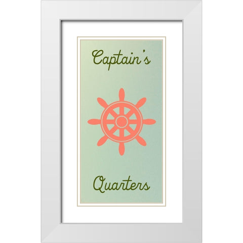 CaptainS Quarters White Modern Wood Framed Art Print with Double Matting by Lewis, Sheldon