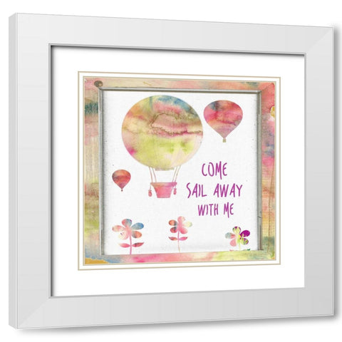 Sail Away With Me White Modern Wood Framed Art Print with Double Matting by Lewis, Sheldon