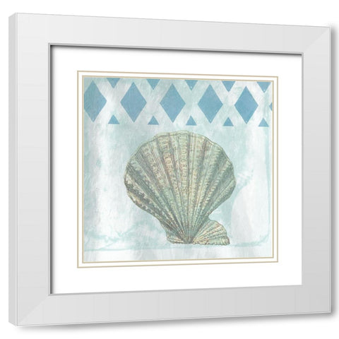 Tranquility 2 White Modern Wood Framed Art Print with Double Matting by Lewis, Sheldon