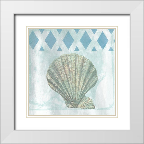 Tranquility 2 White Modern Wood Framed Art Print with Double Matting by Lewis, Sheldon