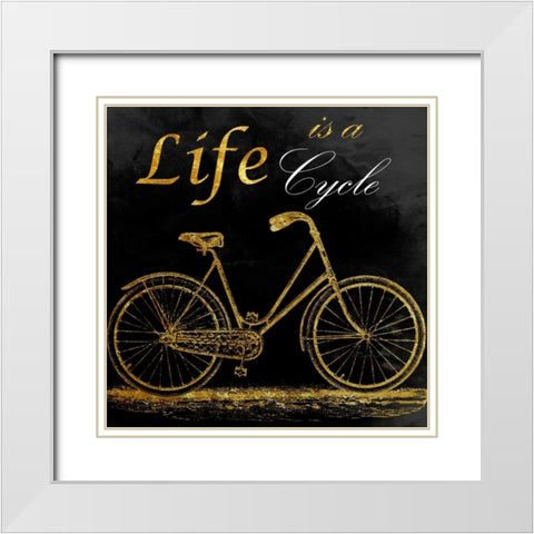 Black Pearl Romance White Modern Wood Framed Art Print with Double Matting by Lewis, Sheldon