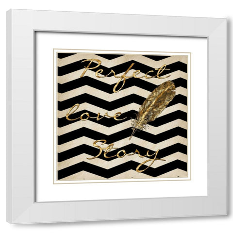 Perfect Love Story White Modern Wood Framed Art Print with Double Matting by Lewis, Sheldon