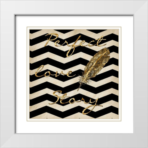 Perfect Love Story White Modern Wood Framed Art Print with Double Matting by Lewis, Sheldon