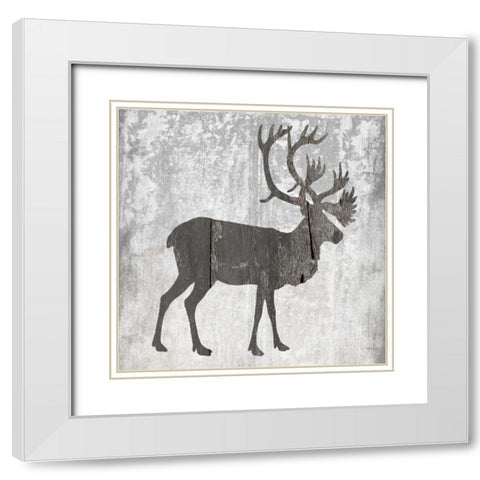 Hunting Time Gray White Modern Wood Framed Art Print with Double Matting by Lewis, Sheldon