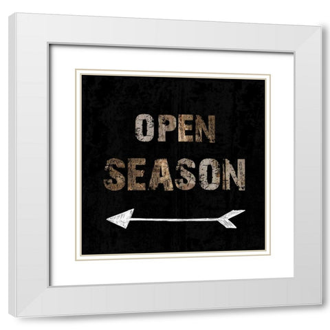 Open Season White Modern Wood Framed Art Print with Double Matting by Lewis, Sheldon