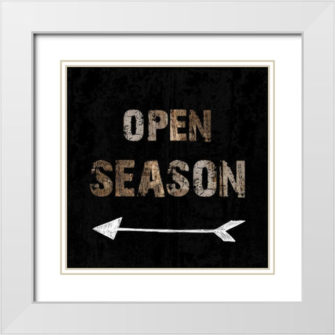Open Season White Modern Wood Framed Art Print with Double Matting by Lewis, Sheldon