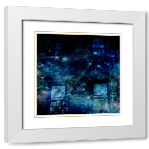 Nostrand Avenue Blues White Modern Wood Framed Art Print with Double Matting by Lewis, Sheldon
