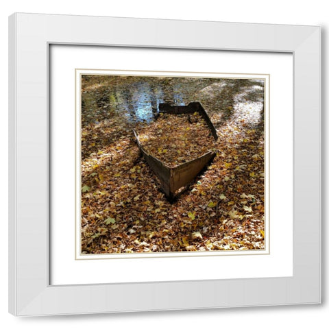 Little Stream White Modern Wood Framed Art Print with Double Matting by Lewis, Sheldon