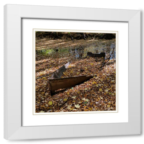 Dreamy Creek White Modern Wood Framed Art Print with Double Matting by Lewis, Sheldon