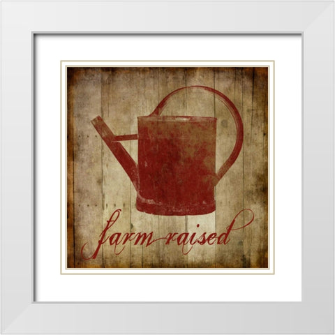 Farm Raised White Modern Wood Framed Art Print with Double Matting by Lewis, Sheldon