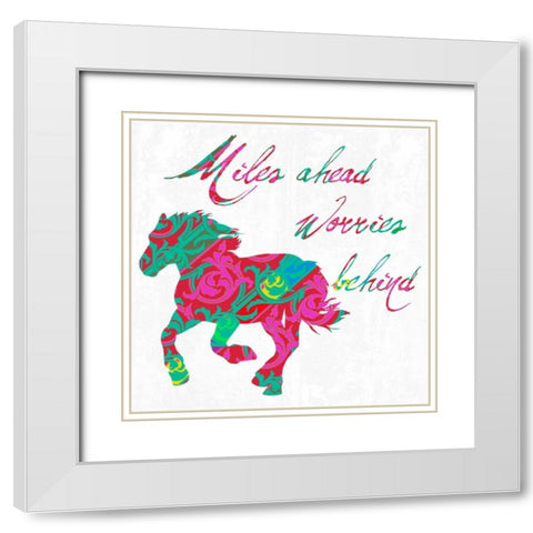 Boho Miles White Modern Wood Framed Art Print with Double Matting by Lewis, Sheldon