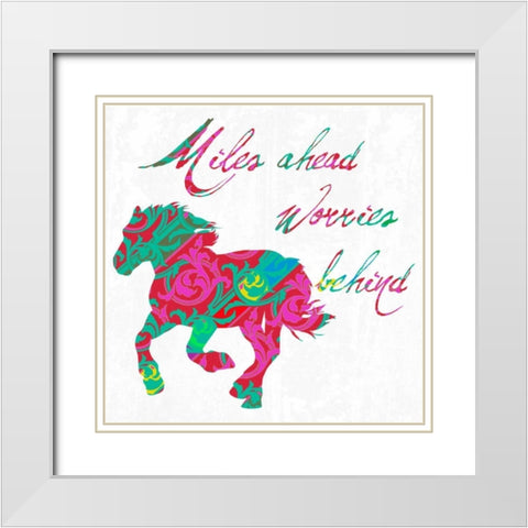 Boho Miles White Modern Wood Framed Art Print with Double Matting by Lewis, Sheldon