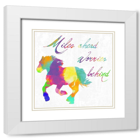 Boho Miles White Modern Wood Framed Art Print with Double Matting by Lewis, Sheldon