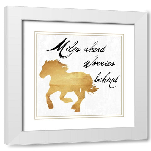 Miles Ahead White Modern Wood Framed Art Print with Double Matting by Lewis, Sheldon