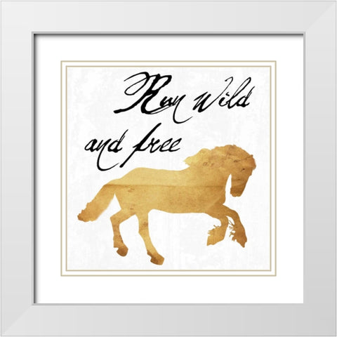 Wild And Free White Modern Wood Framed Art Print with Double Matting by Lewis, Sheldon