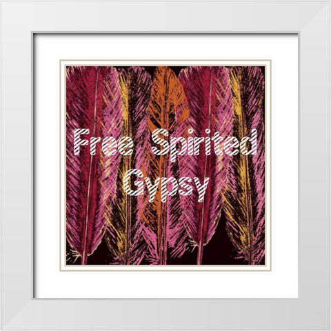 Free Spirited Gypsy White Modern Wood Framed Art Print with Double Matting by Lewis, Sheldon