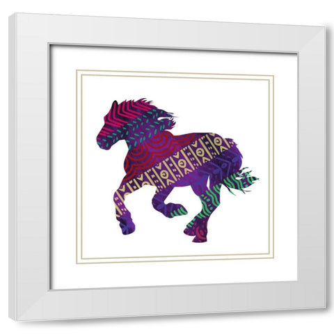 Wild Bohemian White Modern Wood Framed Art Print with Double Matting by Lewis, Sheldon