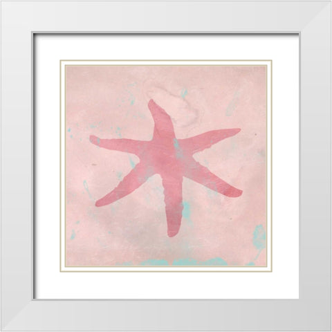 Pastel Star White Modern Wood Framed Art Print with Double Matting by Lewis, Sheldon