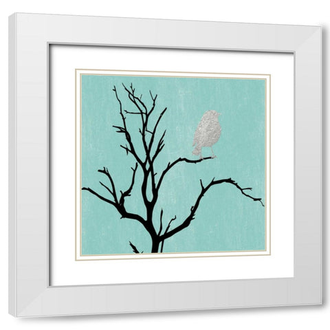 Contemporary Bird 2 White Modern Wood Framed Art Print with Double Matting by Lewis, Sheldon