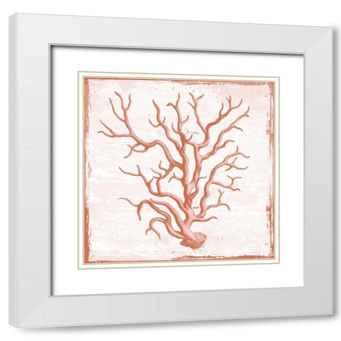 At The Coral Coast White Modern Wood Framed Art Print with Double Matting by Lewis, Sheldon