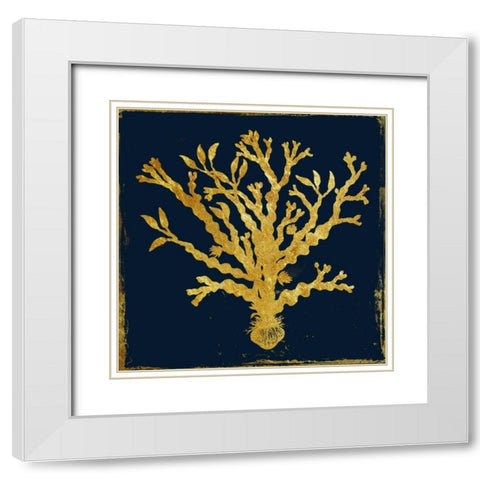 At The Gold Ocean White Modern Wood Framed Art Print with Double Matting by Lewis, Sheldon