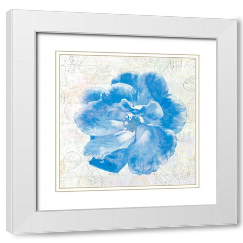 Floral Travel White Modern Wood Framed Art Print with Double Matting by Lewis, Sheldon