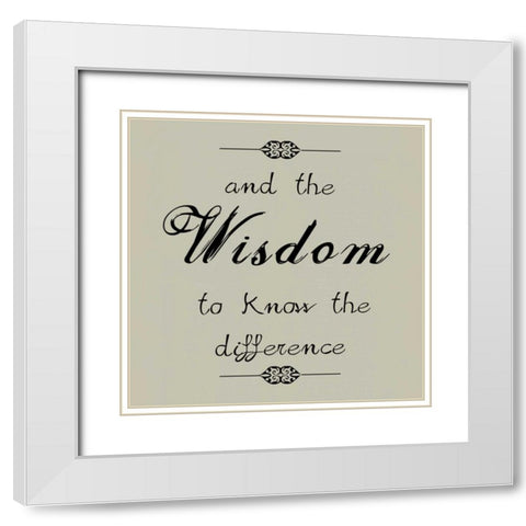 The Wisdom White Modern Wood Framed Art Print with Double Matting by Lewis, Sheldon