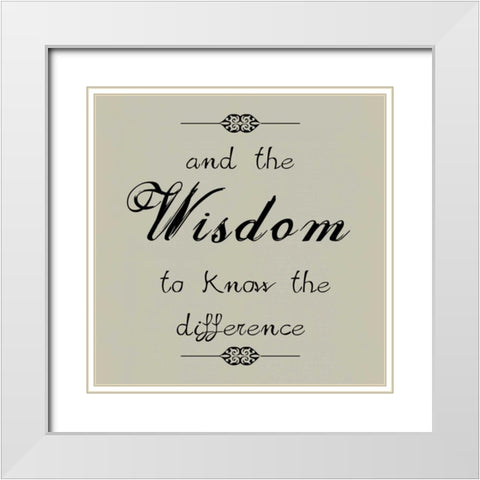 The Wisdom White Modern Wood Framed Art Print with Double Matting by Lewis, Sheldon