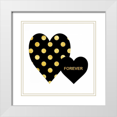 One Love Forever White Modern Wood Framed Art Print with Double Matting by Lewis, Sheldon