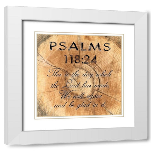 Psalms 118-24 White Modern Wood Framed Art Print with Double Matting by Lewis, Sheldon