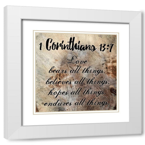 Corinthians White Modern Wood Framed Art Print with Double Matting by Lewis, Sheldon