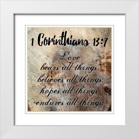 Corinthians White Modern Wood Framed Art Print with Double Matting by Lewis, Sheldon