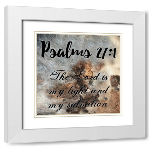 Psalms White Modern Wood Framed Art Print with Double Matting by Lewis, Sheldon