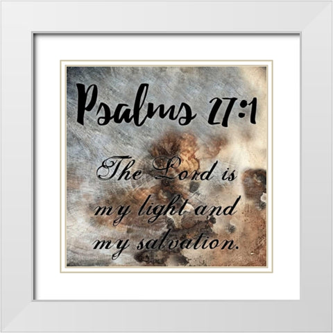 Psalms White Modern Wood Framed Art Print with Double Matting by Lewis, Sheldon