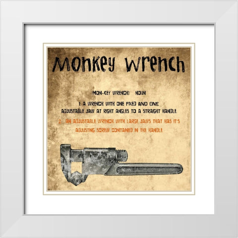 Monkey Wrench White Modern Wood Framed Art Print with Double Matting by Lewis, Sheldon