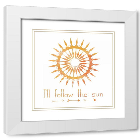 Follow The Sun White Modern Wood Framed Art Print with Double Matting by Lewis, Sheldon
