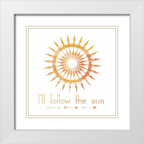 Follow The Sun White Modern Wood Framed Art Print with Double Matting by Lewis, Sheldon