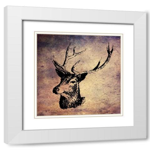 Wood Cabin White Modern Wood Framed Art Print with Double Matting by Lewis, Sheldon