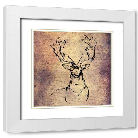 Lodge Stories White Modern Wood Framed Art Print with Double Matting by Lewis, Sheldon