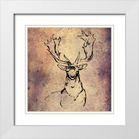 Lodge Stories White Modern Wood Framed Art Print with Double Matting by Lewis, Sheldon