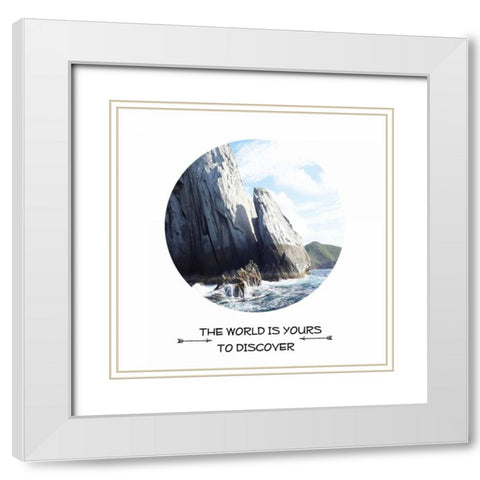 Discover The World White Modern Wood Framed Art Print with Double Matting by Lewis, Sheldon
